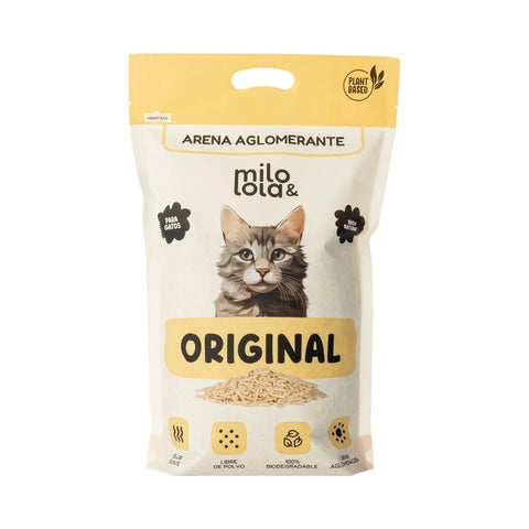 Arena aglomerante para gatos