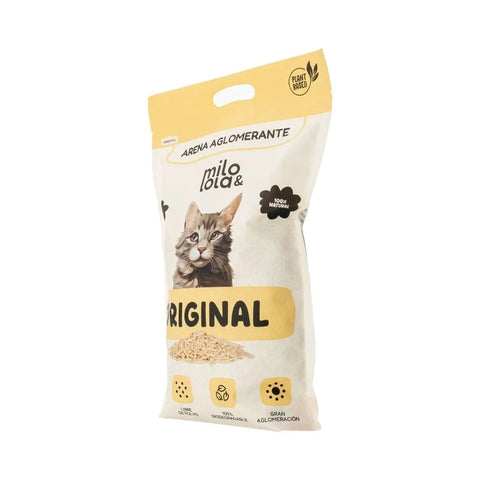 Arena aglomerante para gatos