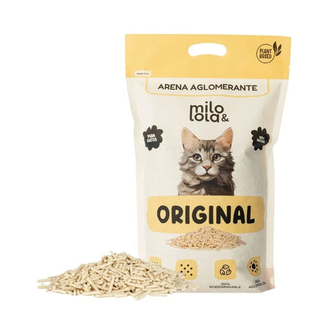 Arena aglomerante para gatos