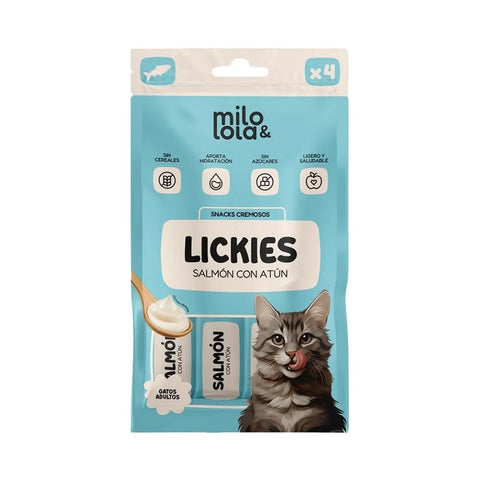 Snack cremoso de salmon para gatos