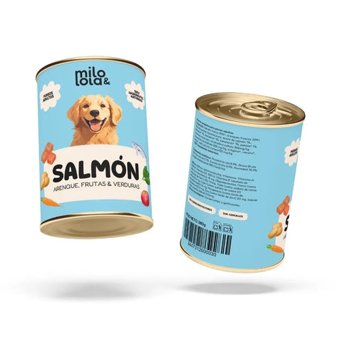 Alimento completo de salmón para perros