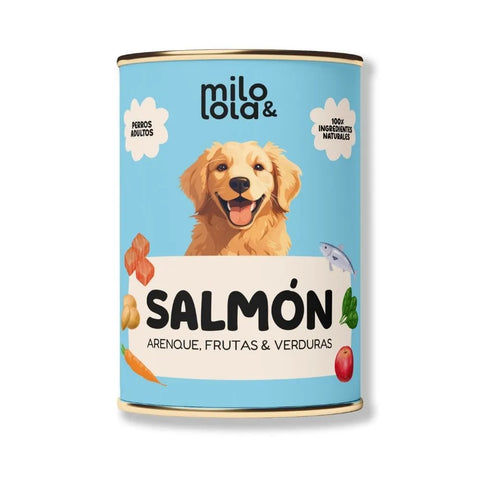 Alimento completo de salmón para perros