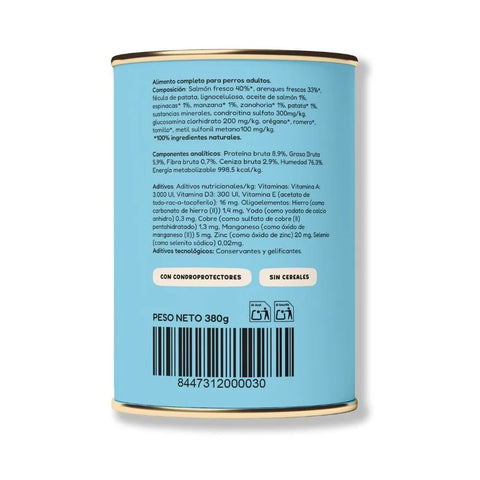 Alimento completo de salmón para perros