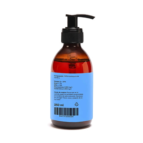 Aceite de sardina Milo y Lola Informacion nutricnional