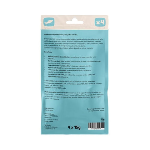 Lickie (Snack Cremoso) Salmón con Atún para Gato