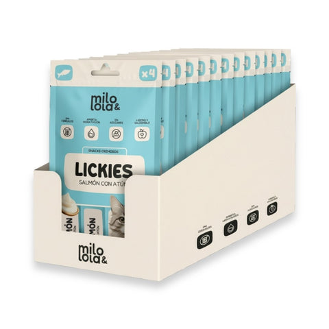Pack 12x4 Lickies (Snacks Cremosos) de Salmón con Atún (12 x 60gr)
