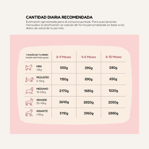 Comida Natural Cocinada de Cerdo para Perro Cachorro