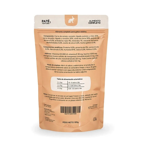 Alimento completo de Conejo con Arándanos para gato