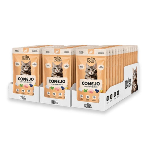 Pack 36 Sobres de Conejo con Arándanos para Gato (36 x 100gr)